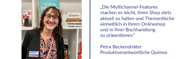 Petra Beckensträter zu den Funktionen von Quimus bei Libri